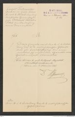k.k. naturhistorisches Hofmuseum, Intendanzakten 1885-1896 (Hauer), Aktenzahl Z.62/1893, Seite 1